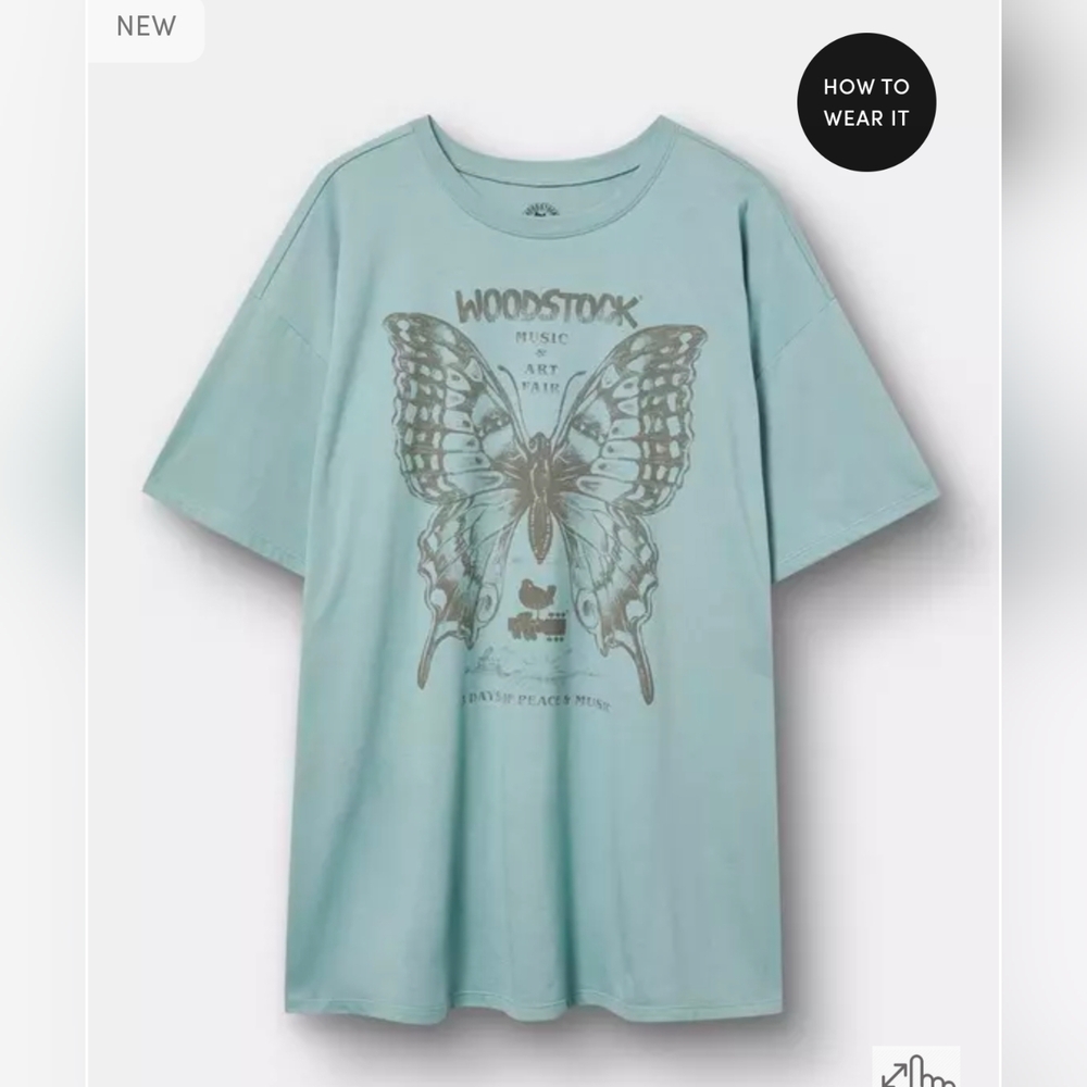 Woodstock Oversized Cotton Crew Tee - Picture 7 of 7
